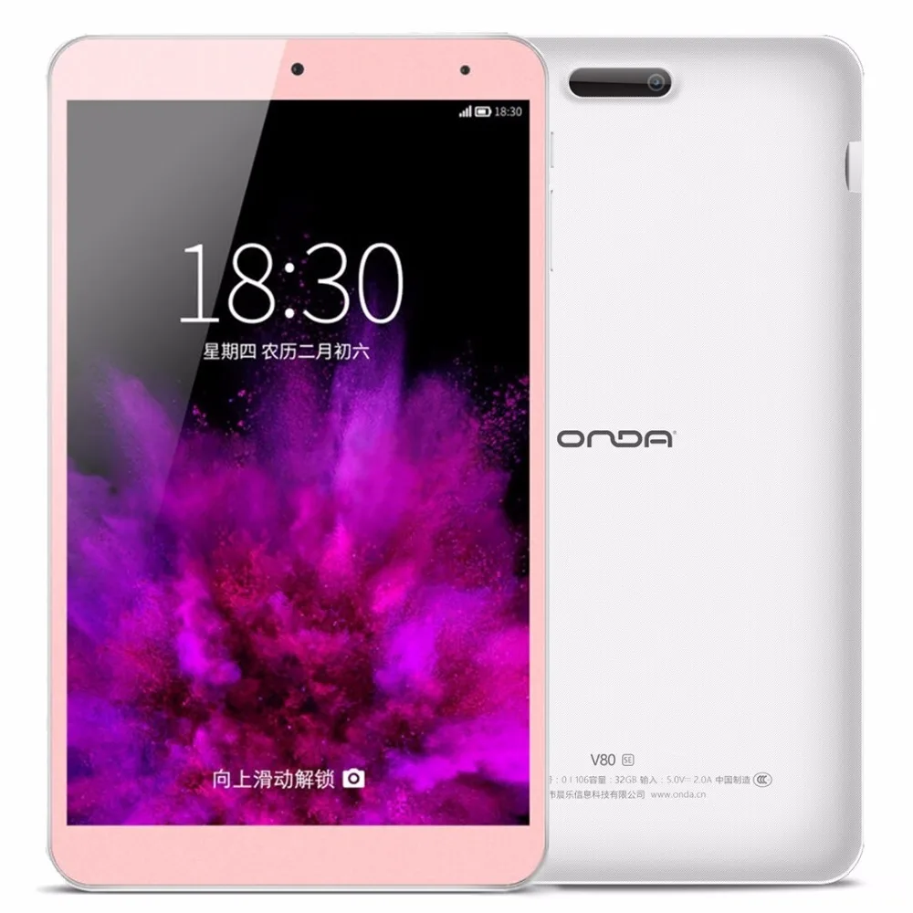 ONDA V80 SE 8.0 inch Intel Z3735F Quad-Core 64-bit 1.83GHz ONDA ROM 2.0 Android 5.1 OS Tablet PC, ROM: 32GB RAM: 2GB OTG