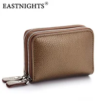 EASTNIGHTS Small Zipper Wallet Women Genuine Leather card holder wallet Fashion Coin Purse Men Short credit card wallet TW2720-1 EASTNIGHTS Small Zipper Wallet Women Genuine Leather card holder wallet Fashion Coin Purse Men Short credit card wallet TW2720-1