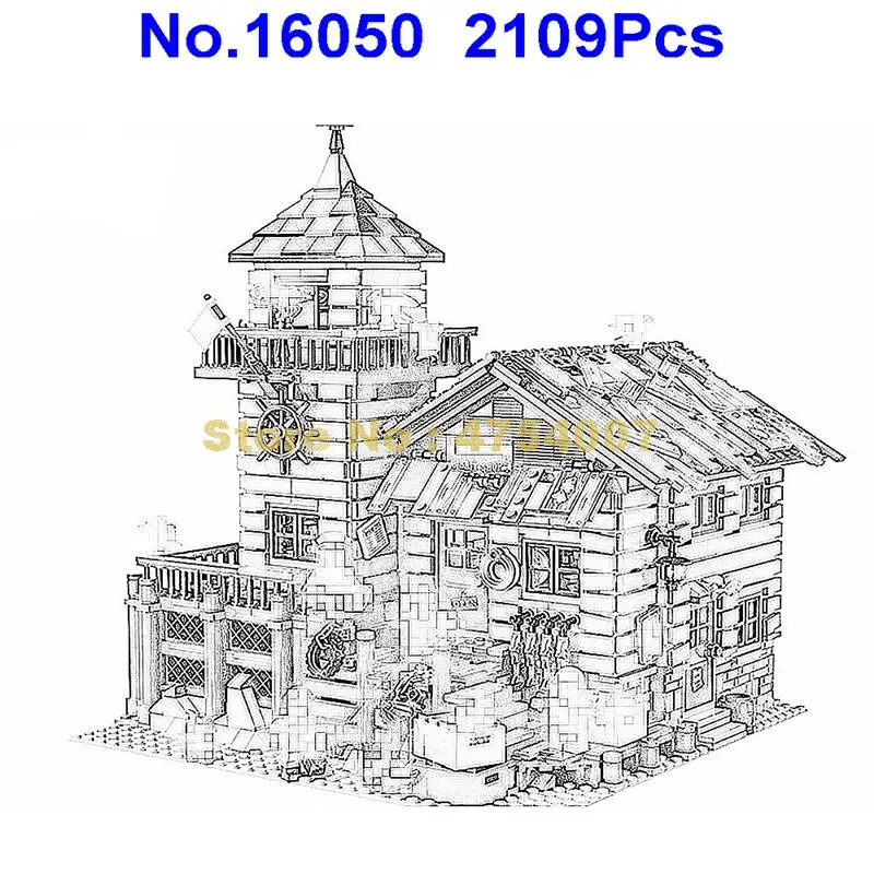 

16050 2109pcs creative moc old finishing store building block 21310 Toy