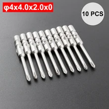 

10pcs Length 40mm Diameter 4mm Phillips Screwdriver Bit With Magnetic S2 PH0 Single Ended Electric Screwdriver Bits