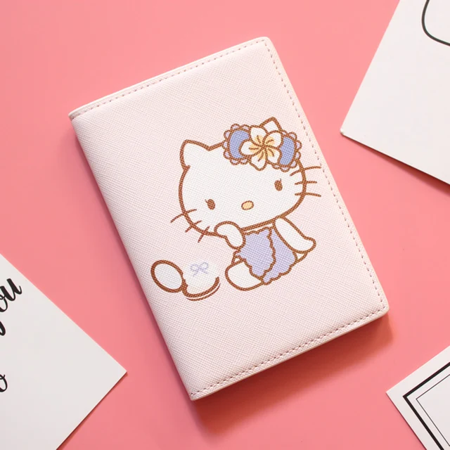 Buy Cartoon hello kitty Passport Cover girls Like High Quality PU Leather
