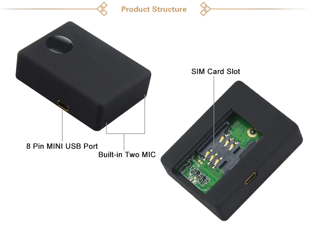 Мини шпионское GSM устройство N9 аудио монитор прослушивание наблюдения 12 дней в режиме ожидания персональная мини Голосовая активация встроенный в два микрофона