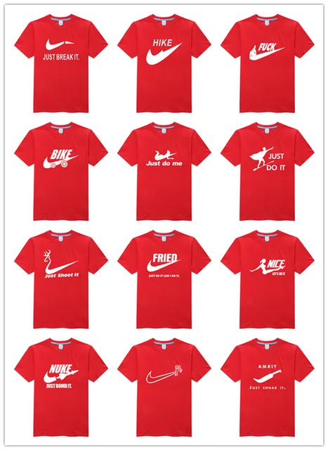 ホット販売パロディーブランドロゴシャツ高品質最高のクール男性オリジナルtシャツ輝い