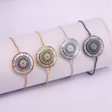 10 шт. украшения zyunz женский браслет модные браслеты-цепочки Шарм микро проложить CZ Циркон ожерелье с глазом для женщин подарок