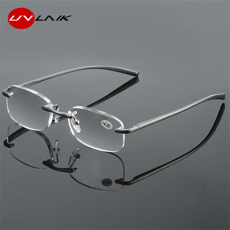 round frameless reading glasses