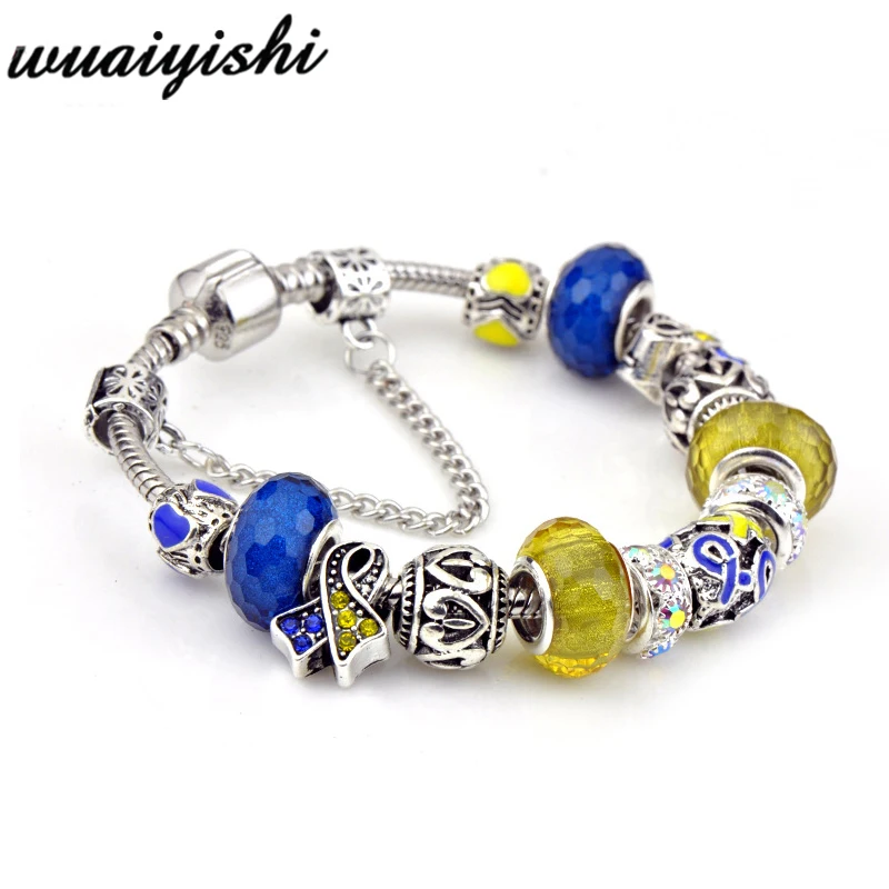 

Bracelet fashion new Simple Jewelry Vintage charm Silver Crystal Beads Charms For Bracelets & Bangles Famale Pendant adjustable