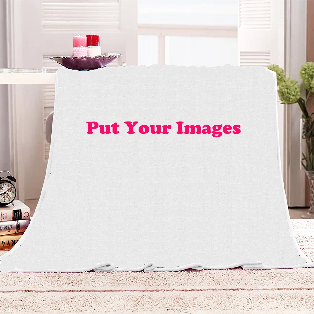 

Customize Home Decor Throw Blanket DIY With Your Image Or Text Bed Sofa Couch Blanket Personalized Soft Plush Fleece Blankets