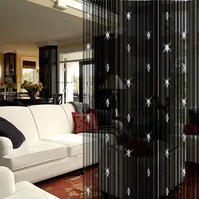 

Sparkling Beaded String Door Window Curtain Divider Room Fly Screen Blind Tassel Home Decoration