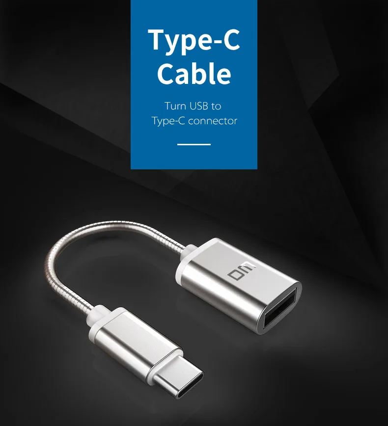 DM Тип-C адаптер Тип C-L USB C Male к USB2.0 Femail USB OTG конвертер для устройств с Тип c интерфейс