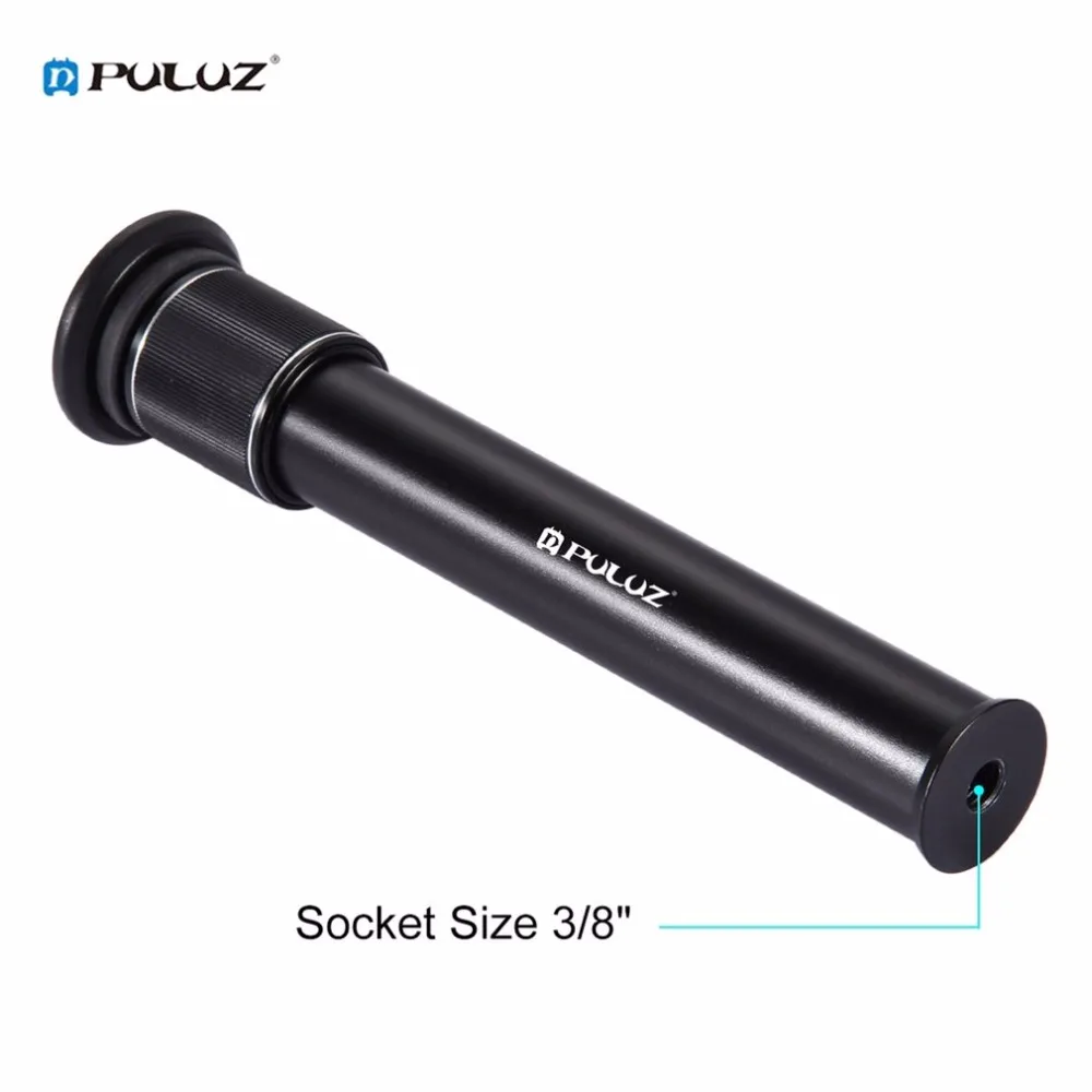  PULUZ Professional 3/8 Inch Screw Metal Handheld Tripod Mount Monopod Extension Rod for DSLR SLR Ca