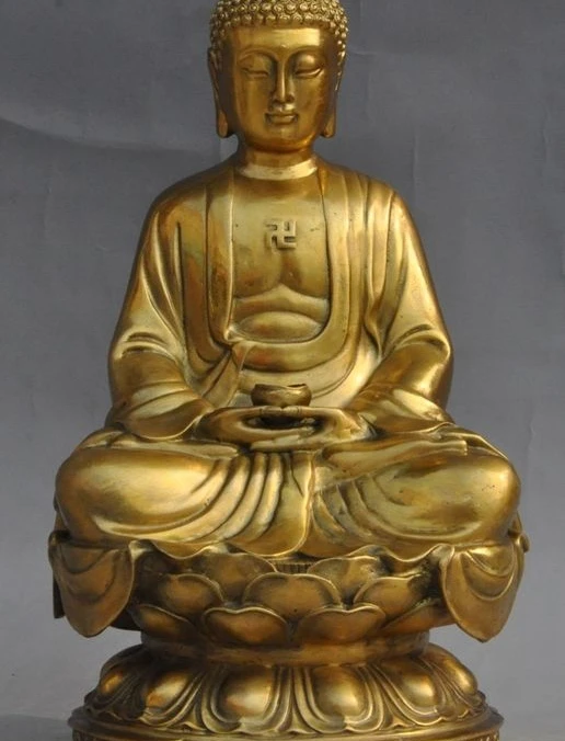 

chinese buddhism brass sakyamuni Shakyamuni Medicine Buddha Bhaisajyaguru statue