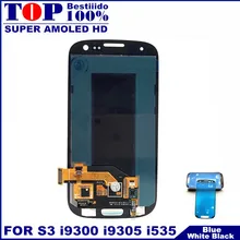 Для samsung Galaxy S III S3 i9300 i9300i i9301 i9301i i9305 Super AMOLED ЖК-дисплей кодирующий преобразователь сенсорного экрана в сборе наклейка