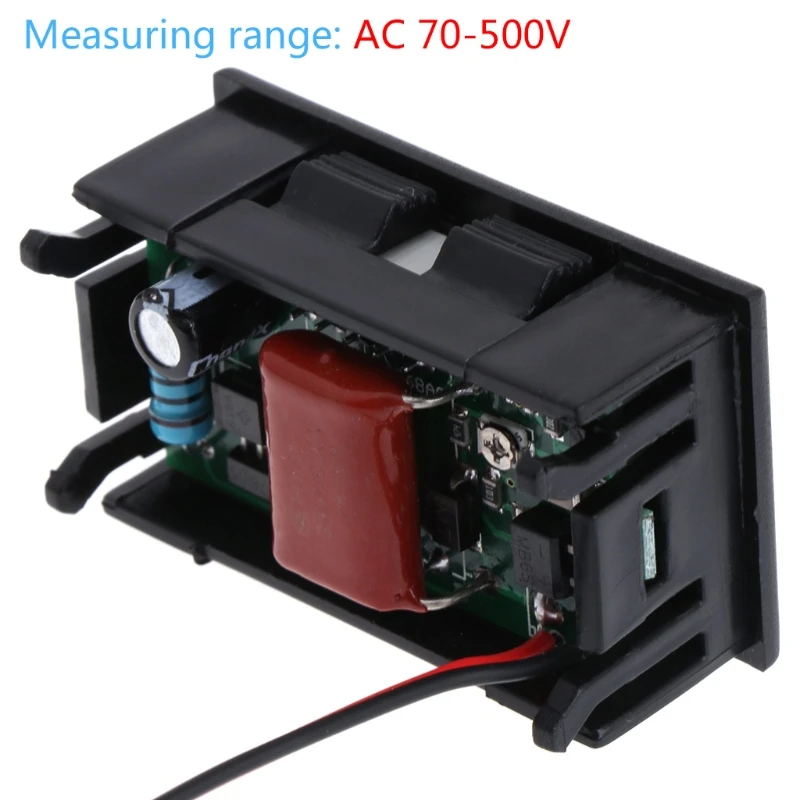 1 шт. AC 70-500 В Цифровой вольтметр 0,56 дюймов красный светодиодный 2 провода вольт Напряжение Тесты метр