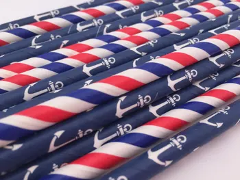

Free DHL Shipping Anchor Paper Straw 5000pcs = 200 packs , mix or pick 370 colors
