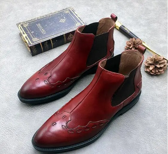 carved leather boots