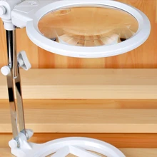 Hd для рабочего стола, техническое обслуживание очки для чтения для студентов с светодиодный лампы типа увеличительное стекло старика