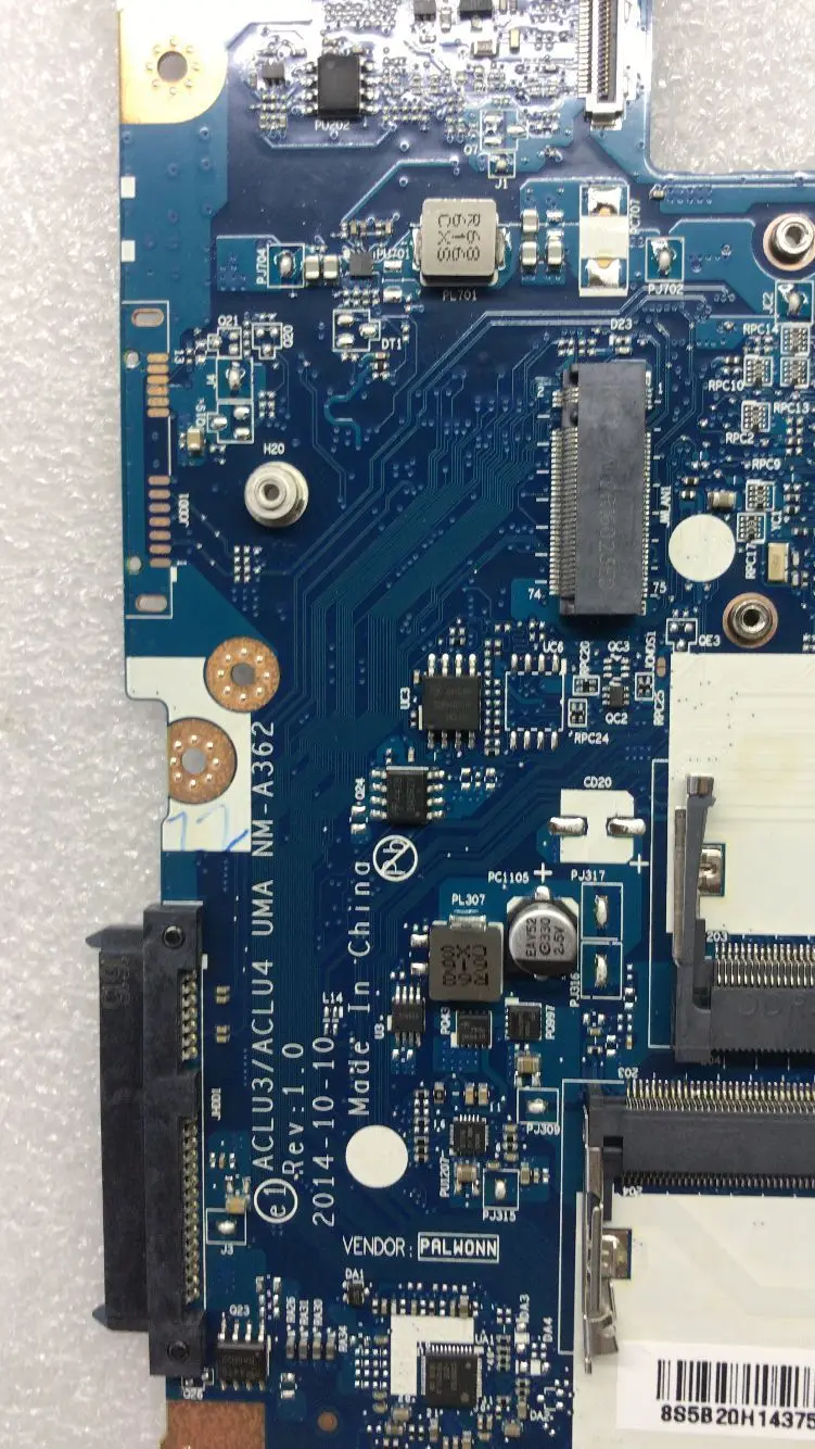 Abdo ACLU3/ACLU4 UMA NM A362 материнская плата для Lenovo G50 80 ноутбука CPU 4005U/4010U DDR3 100%