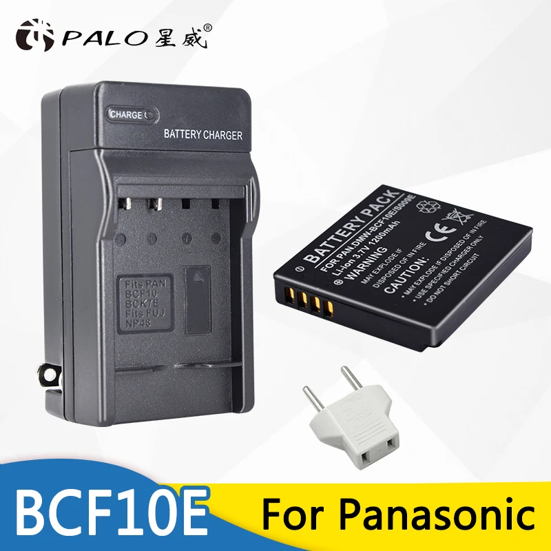 

Battery + Charger for Panasonic Lumix Camera CGA-S/106B CGA-S/106C CGA-S/106D S009 DE-A59B DE-A60B DMW-BCF10E DMW BCF10E DMC-F2