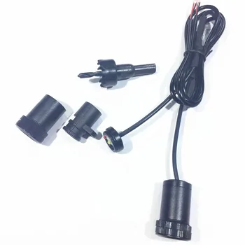 

2 PCS LED Car Luz Porta Bem-vindo Para Audi Para VW Logotipo Da Marca Projetor Cortesia Santo Sombra 3D styling