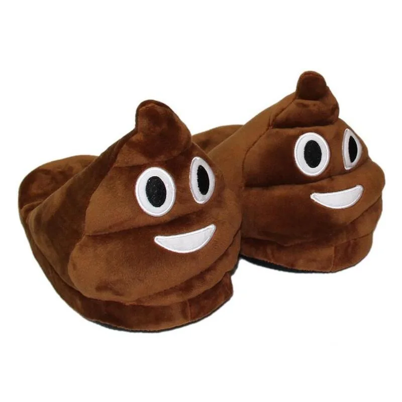 

25cm Winter Thick Soft Plush Emoji Kids Slippers Home Indoor Slipper Casual Flat Shoes for 7-12 Years Boy Girl Children