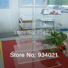 8 уровня Акриловые Площади торт Дисплей/прозрачный акриловый кекс stnad