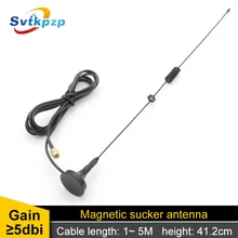 Universal Car 433mhz Antenna 5dBi SMA Connector SMA-J Male Aerial Magnetic Base Sucker Antennas Signal Boost with Cable 1pc gsm 3g 4g small sucker antenna omni car aerial with 1 5m cable sma male connector
