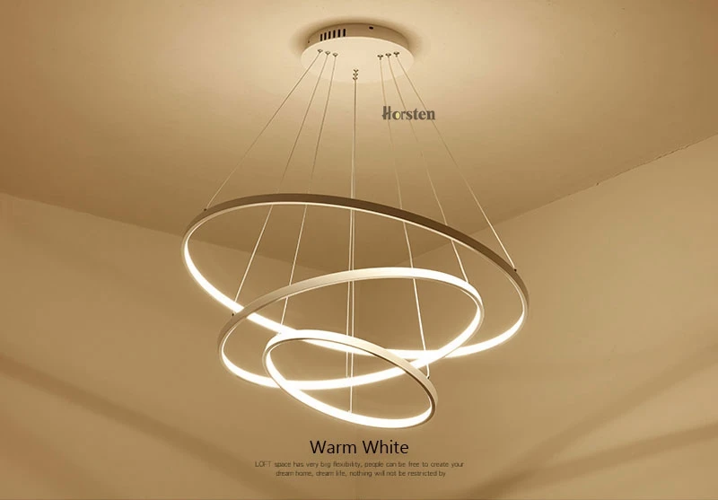 Modern LED Pendant Lights Adjustable 3 Rings Pendant Lamp For Living Room Foyer Dining Room Restaurant Bar Hanging Lighting 220V (9)