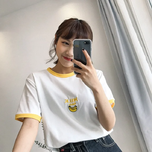 2017 WomenS Punk Harajuku Ulzzang Cartoon Embroidery Japanese Vintage T Shirt Female Korean Kawaii Cute 2017 WomenS Punk Harajuku Ulzzang Cartoon Embroidery Japanese Vintage T Shirt Female Korean Kawaii Cute