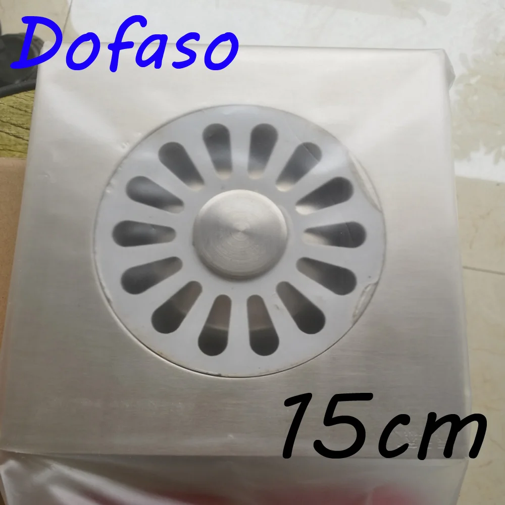

Dofaso 15*15cm shower drain Floor Drain Building Material Square Water Drainer bathroom shower waste drain and kitchen drain