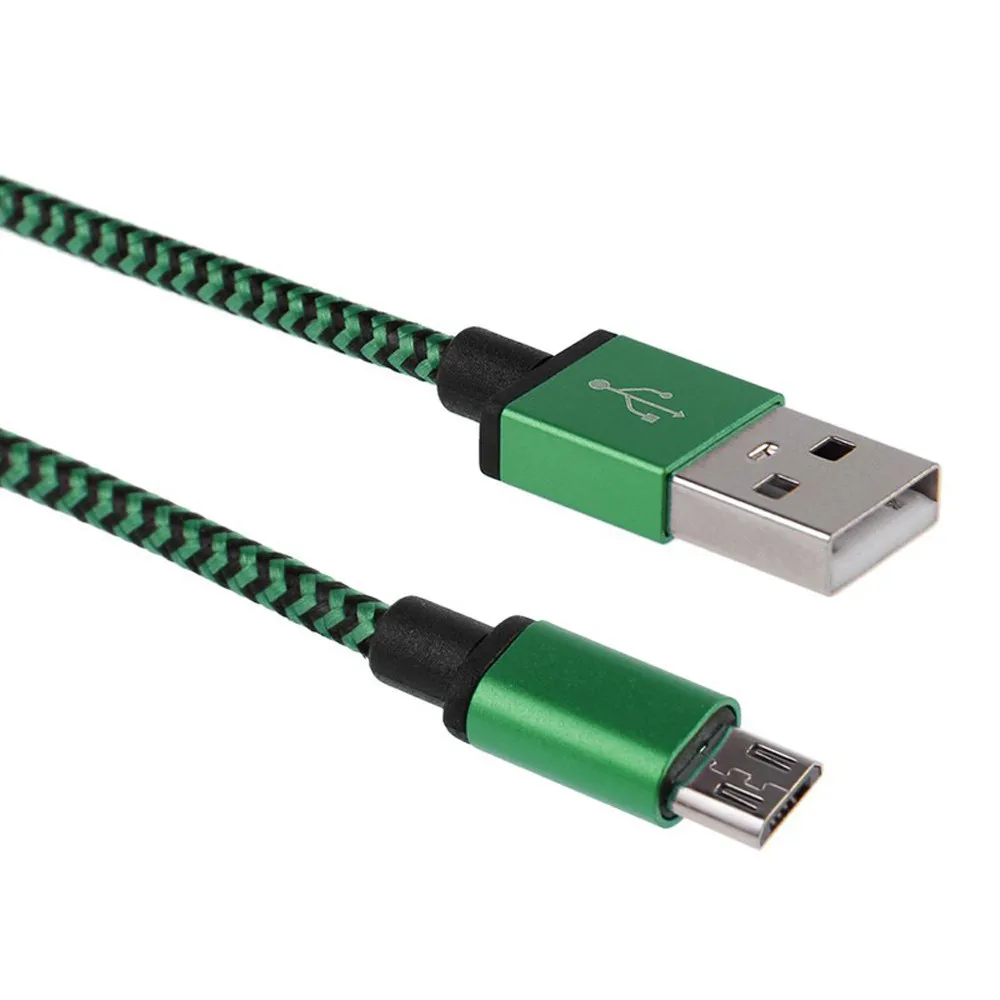 2A Micro USB кабель для зарядного устройства 1 м Плетеный алюминиевый Micro USB кабель для быстрой зарядки и синхронизации данных для телефона Android USB кабель#40