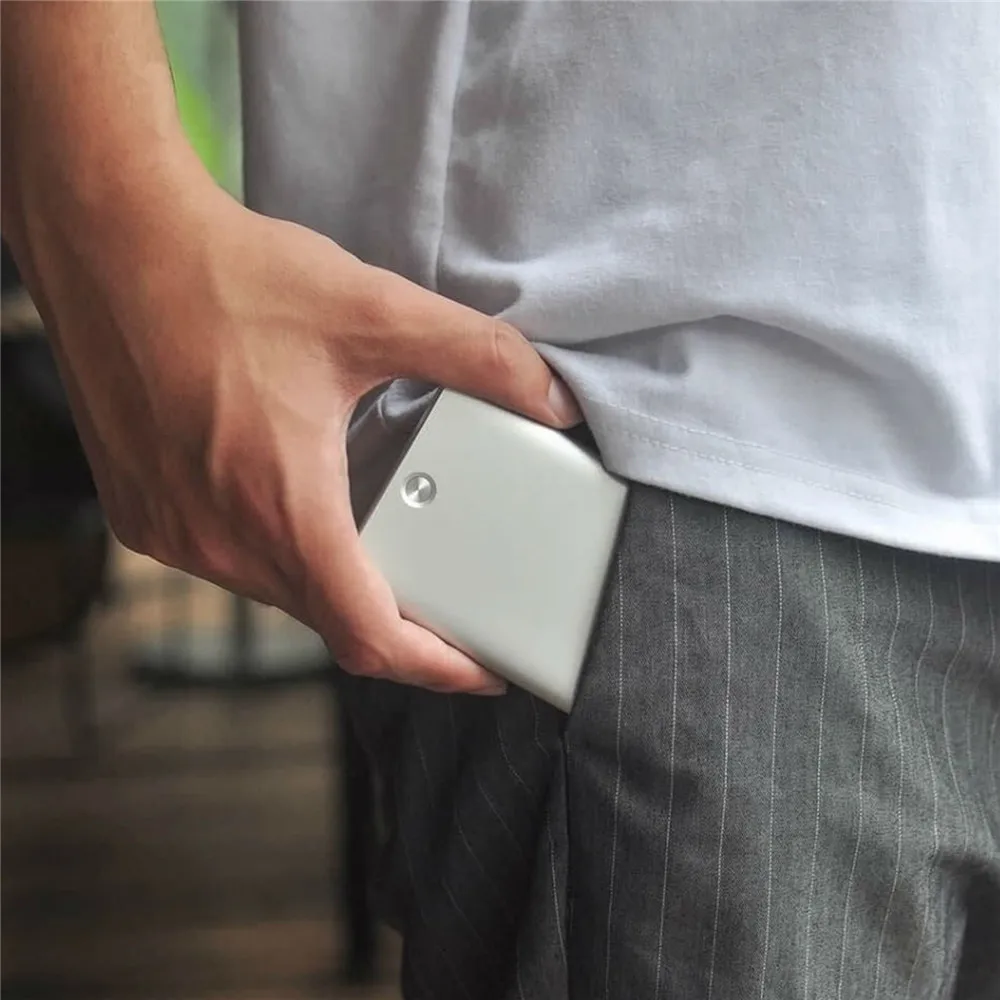 Для Xiaomi автоматической вверх держатель для карт Для мужчин Бизнес для кредитной карты Тонкий алюминий хранения сплава чехол Чехол