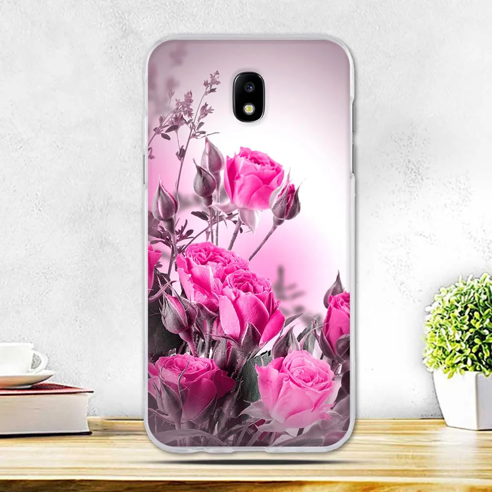 Flower Painted Case For Coque Samsung J5 2017 Case EU Version Case Cover Soft Tpu Fundas 4