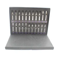 Премиум качества 304 Нержавеющая сталь Советы Комплект 22 Размеры Круглый, алмаз, magnum татуировки Совет+ один совет Кисть