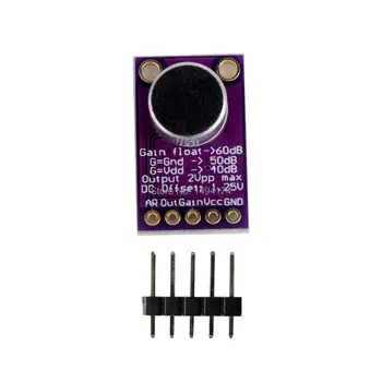 

WQScosea Q8S-166 MAX9814 Electret Microphone AGC Amplifier Board Module Auto Variable Gain CMA-4544PF-W Amp Board For Arduino