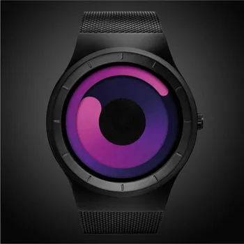 

GEEKTHINK Creative Unique Design Quartz Men Watches Women Brand Casual Stainless steel Mesh Band Unisex Watch Male female Clock