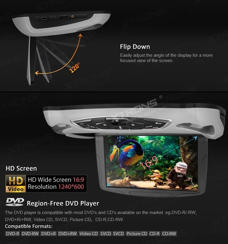 Excellent 10.1" Car Roof Mounted DVD Monitor, HDMI 1240*600 Touch Button Extra Case & IR headphones,Flip Down Monitor Overhead Ceiling DVD 8 Excellent 10.1" Car Roof Mounted DVD Monitor, HDMI 1240*600 Touch Button Extra Case & IR headphones,Flip Down Monitor Overhead Ceiling DVD 8