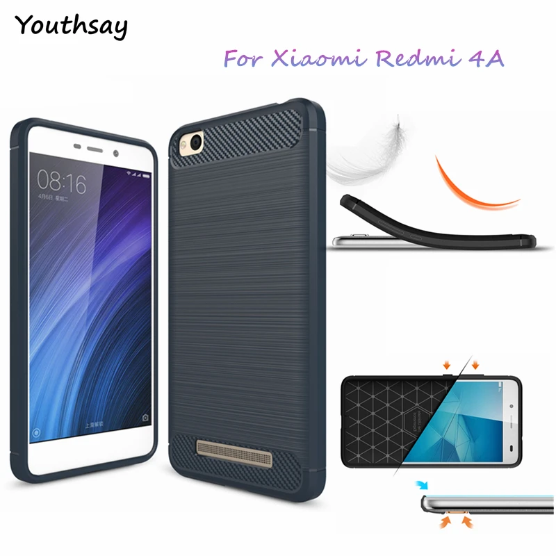 Youthsay чехлы для Xiaomi Redmi 4A мягкий чехол из ТПУ и углеродного волокна телефона 5 0