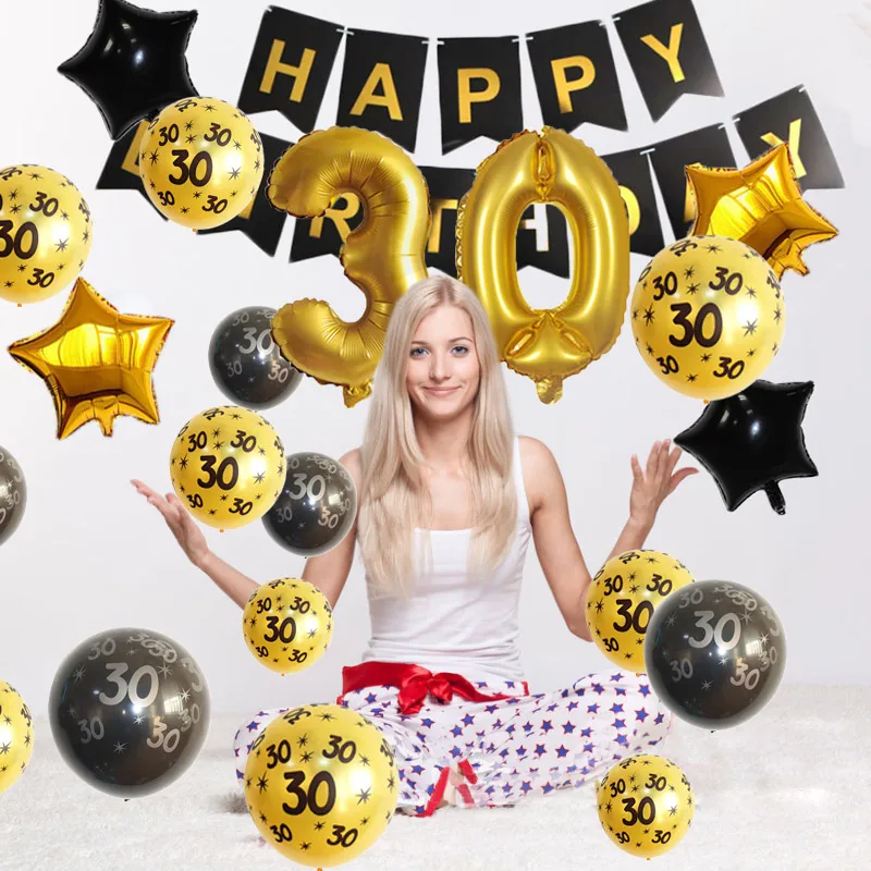 BTRUDI 1 комплект 40 дюймов 30 лет украшения для вечеринки в честь Дня рождения на