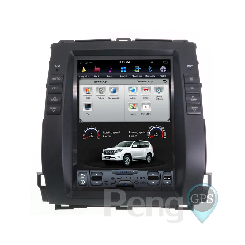Flash Deal 2 Din Tesla Style 10.4 inch Android 7.1 Car GPS Navigation DVD Player for Toyota Land Cruiser Prado 120 2002-2009/ Lexus GX470 5