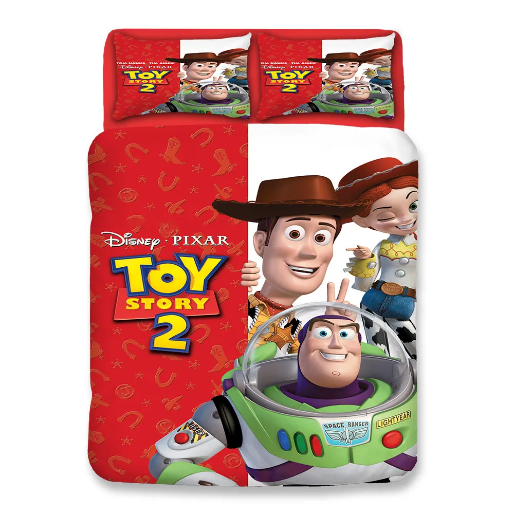 قصة لعبة شريف وودي السنة الضوئية الطنانة طقم سرير الملكة حجم غطاء لحاف ريش للأطفال نوم ديكورا الفتيان التوأم سرير واحد كامل