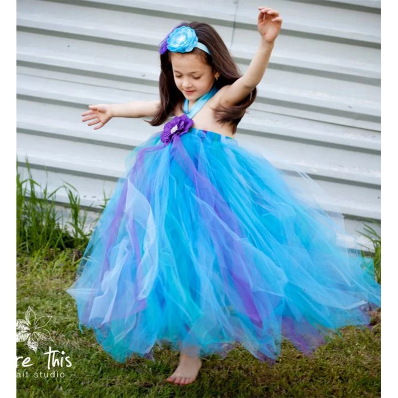Фиолетовое платье-пачка от 2 до 8 лет платье с цветочным рисунком для девочек вечерние платья принцессы для маленьких девочек на день рождения, фото, свадебный фестиваль