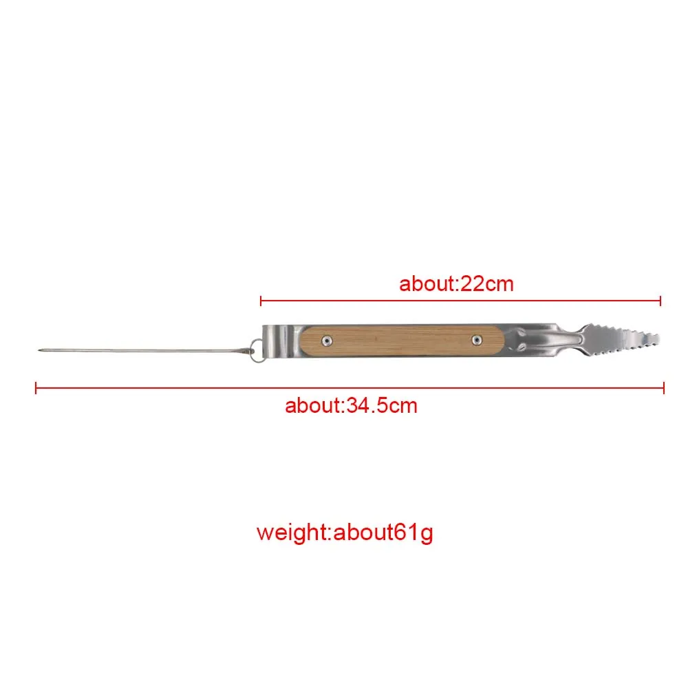 22cm Metal&Wooden Shisha Sawtooth Style Hookah Charcoal Tongs Tweezers, or Water Pipe/Sheesha/Chicha/Narguile Accessories Gadget
