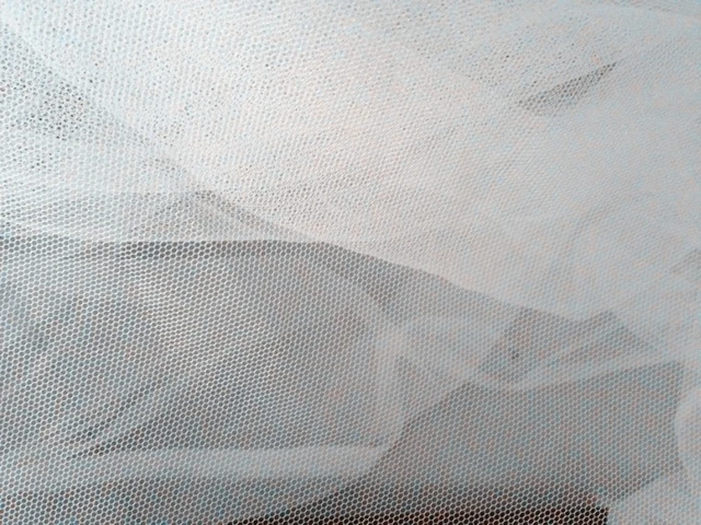 CREAM COLORED MESH NETTING FABRIC