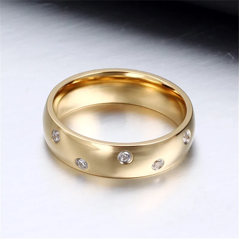 CC Titanium Steel Wedding Rings For Women And Men Couple Lovers Ring Bridegroom Bridal Jewelry Accessories Drop Shipping CC990