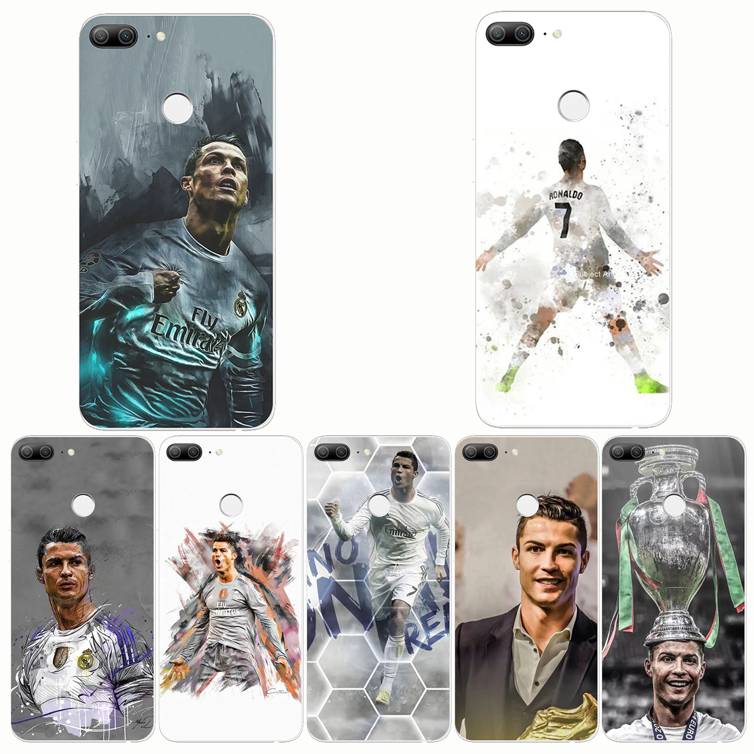 

Football Pattern Cristiano Ronaldo CR7 Design Soft Silicone Phone Cases Cover for huawei Y9 2019 Y7 Pro 2018 Y7 Prime 2018 Y6