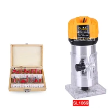 Electric Trimmer Woodworking Slotting Machine Multi-function Engraving Machine SL 1069 Aluminum Body Trimmer 220v 350W 3000r/min