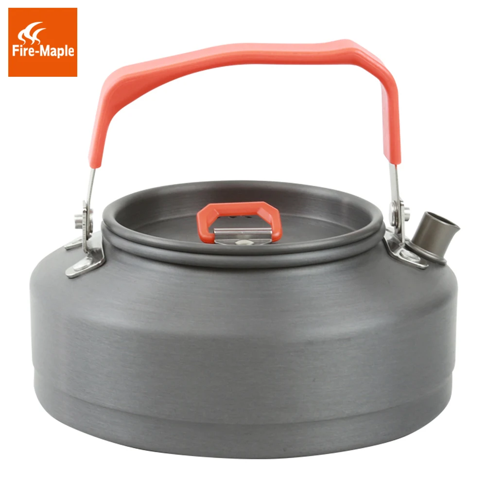 Fuego de arce té Camping al aire libre tetera café con a prueba de calor de manejar y colador de té de aleación de aluminio de 0.8L FMC-T3