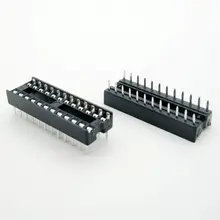 20PCS lot 24 Pin DIP Square Hole IC Sockets Adapter Narrow 24Pin Pitch 2 54mm Connector