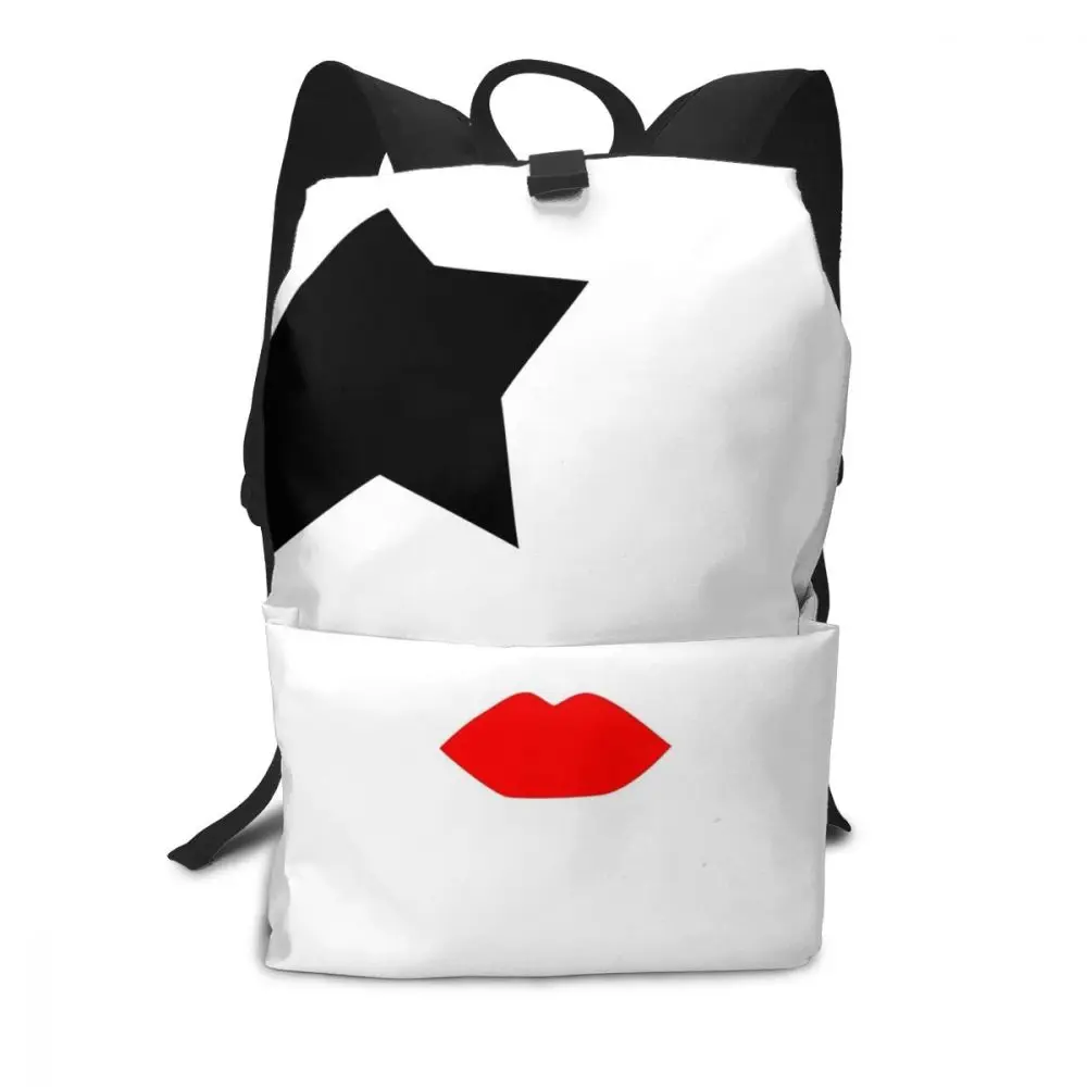 

Kiss Backpack Ace Frehley From KISS Band Spaceman Makeup Backpacks University Pattern Bag Man - Woman Multi Function Bags