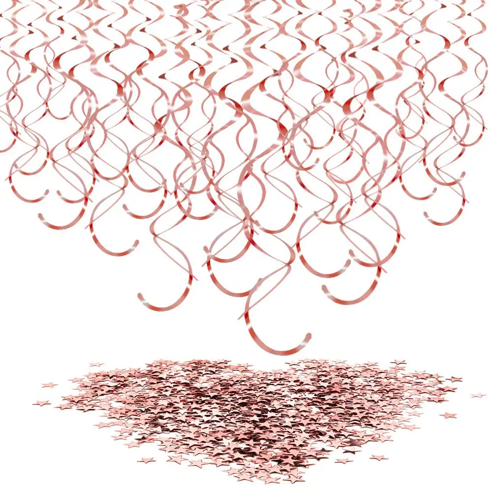  Wedding Decoration Hanging Swirls (18 Counts) Table Decoration Confetti(15g) for Wedding Bridal Sho